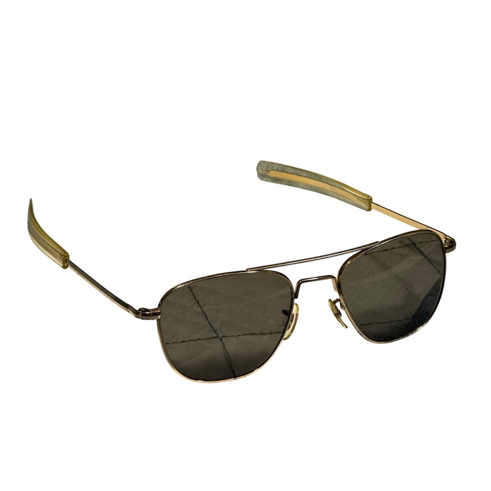 Command USA 23K Gold Aviator Sunglasses Vintage Military Pilot Grey Lens